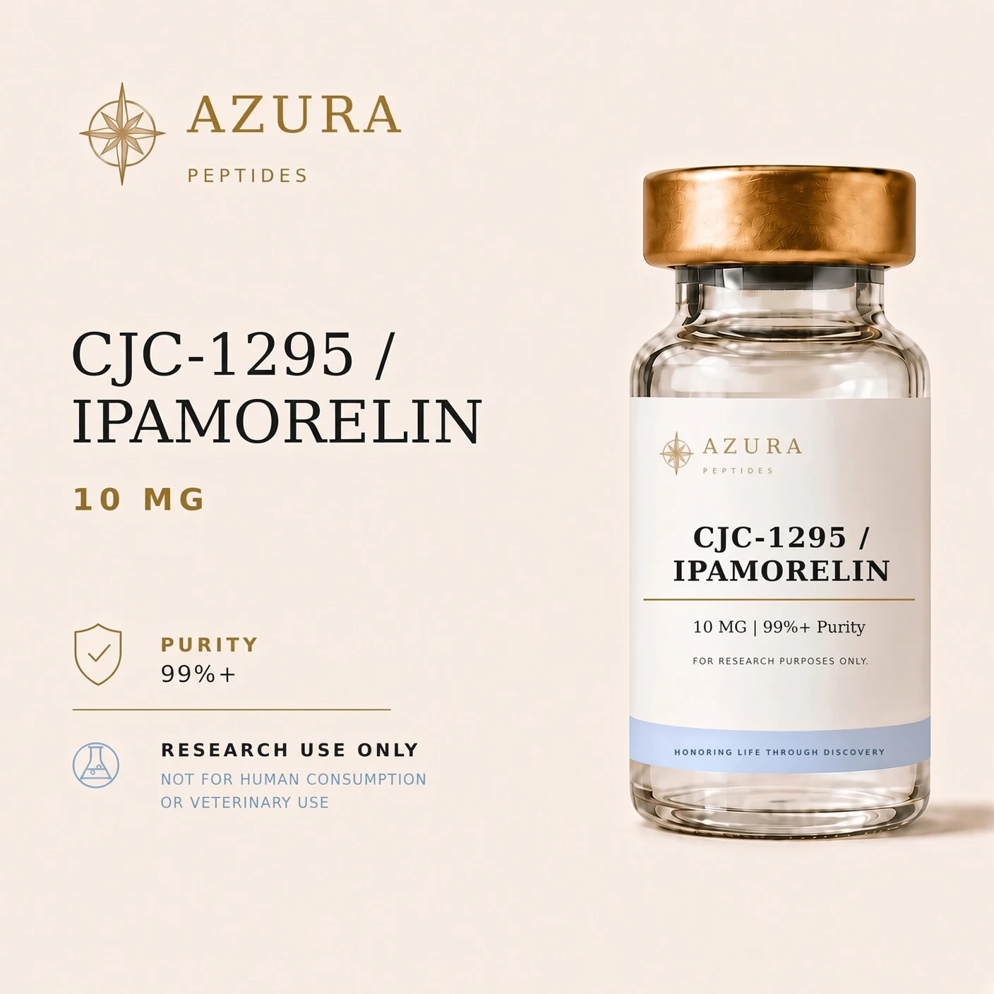 CJC-1295/Ipamorelin — Lyophilized powder research vial