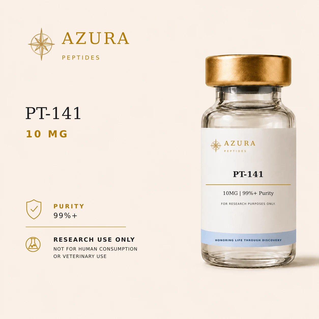 PT-141 — Lyophilized powder research vial