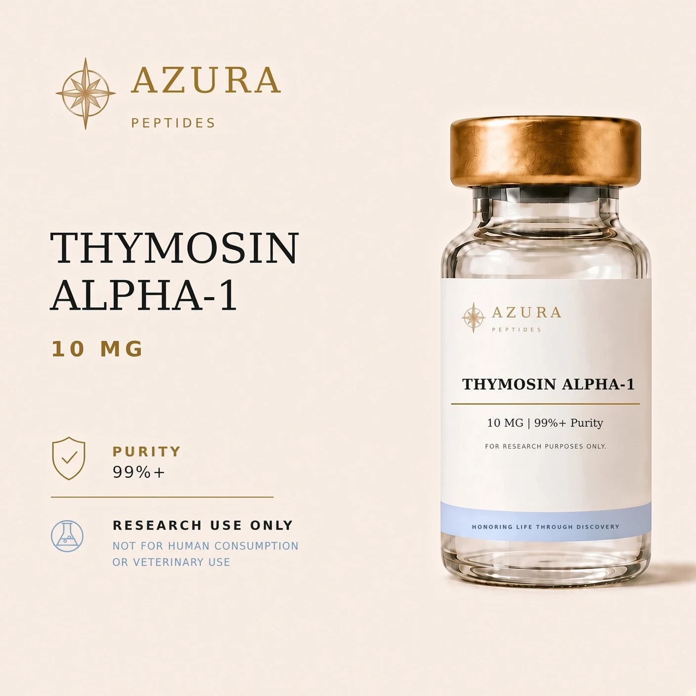 Thymosin Alpha-1 — Lyophilized powder research vial
