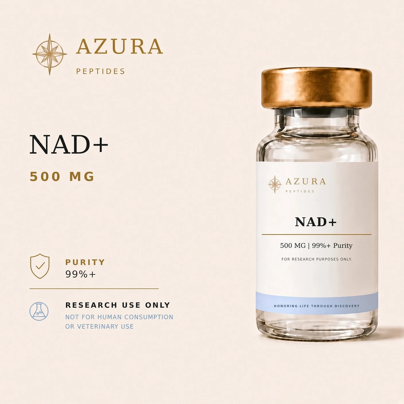 NAD+ — Lyophilized powder research vial